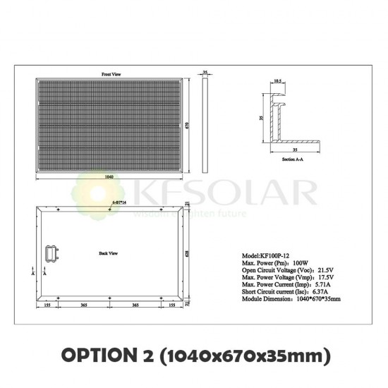 Polycrystalline Solar Panel 100W