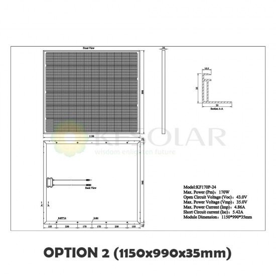 Polycrystalline Solar Panel 170W