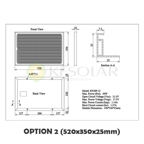 Polycrystalline Solar Panel 20W