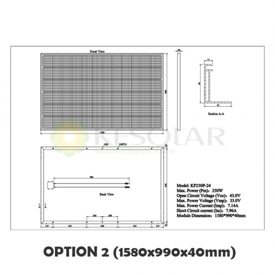 Polycrystalline Solar Panel 250W