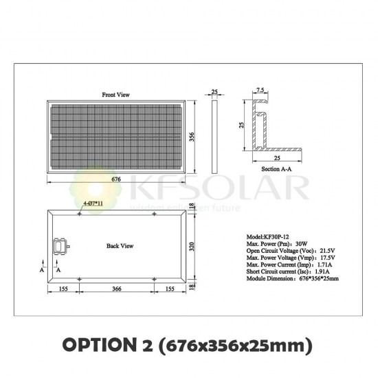 Polycrystalline Solar Panel 30W